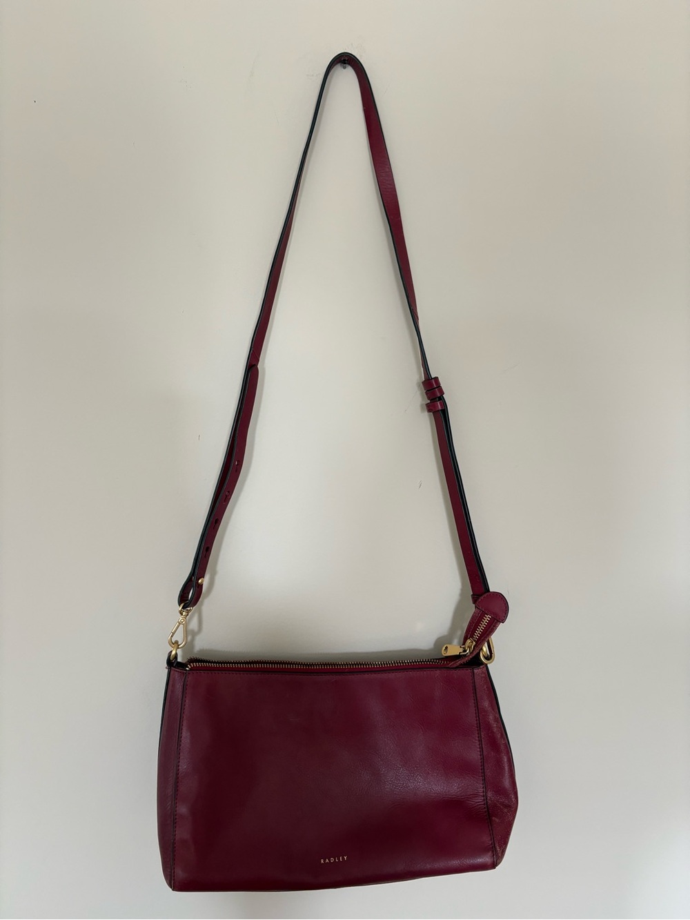 Radley London Dukes Place Medium Top Zip Crossbody Bag Leather Merlot
